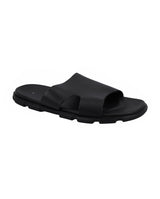 Herren Ledersandalen mit breiter Passform, Bequeme Sandalen mit Extra Weite, Orthopädische Sommerschuhe für Alltag & Outdoor, Schwarz