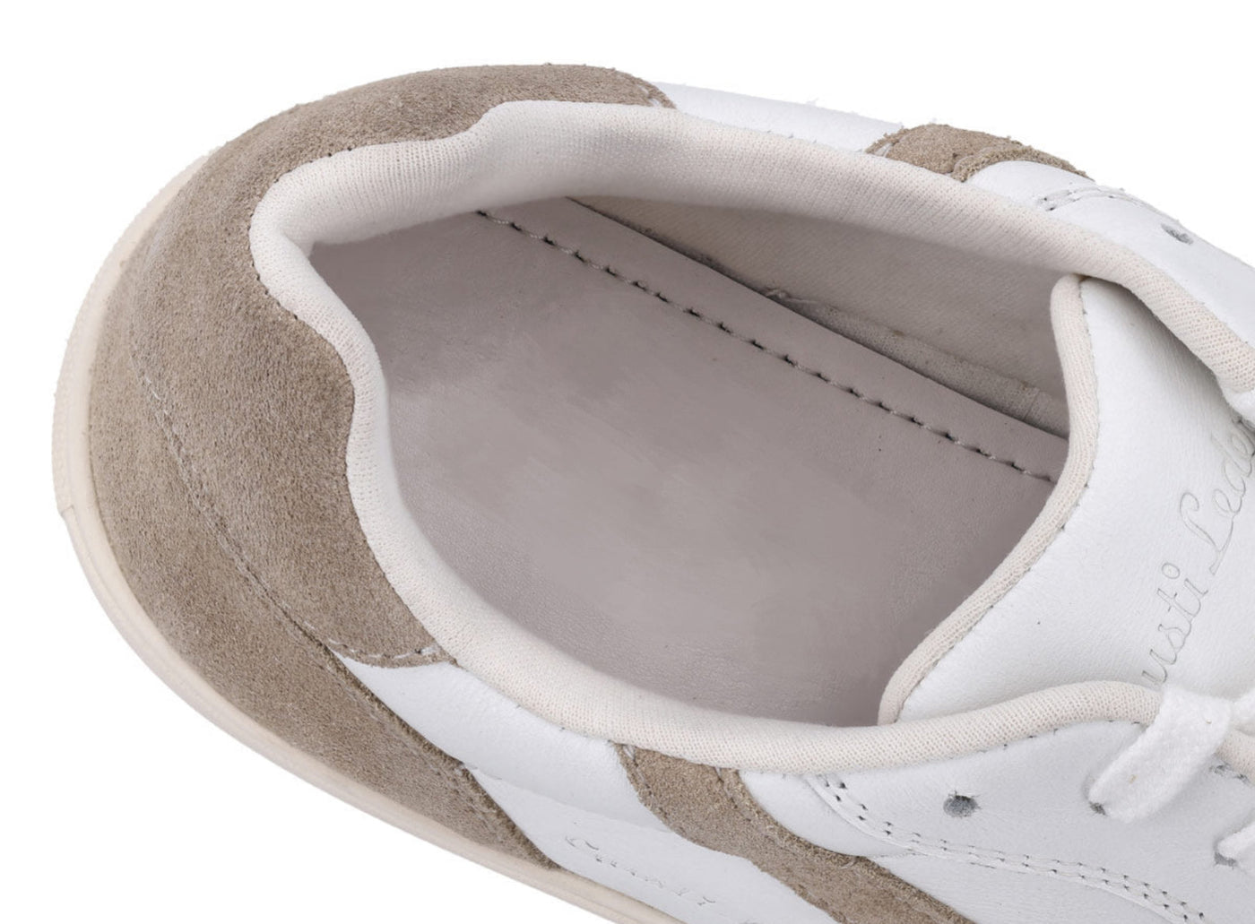 Herren Leder Sneaker Echtleder mit flexibler Sohle, Bequeme Freizeitschuhe, Sportliche Halbschuhe für Alltag & Freizeit, Hellbraun