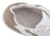 Herren Leder Sneaker Echtleder mit flexibler Sohle, Bequeme Freizeitschuhe, Sportliche Halbschuhe für Alltag & Freizeit, Hellbraun