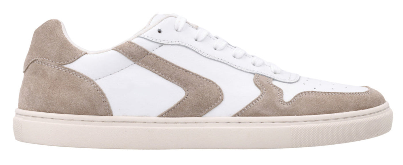Herren Leder Sneaker Echtleder mit flexibler Sohle, Bequeme Freizeitschuhe, Sportliche Halbschuhe für Alltag & Freizeit, Hellbraun
