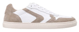 Herren Leder Sneaker Echtleder mit flexibler Sohle, Bequeme Freizeitschuhe, Sportliche Halbschuhe für Alltag & Freizeit, Hellbraun