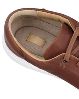 Herren Lederschuhe Echtleder mit weich gepolstertem Fersenbereich, Bequeme Business Halbschuhe für Büro & Alltag, Braun