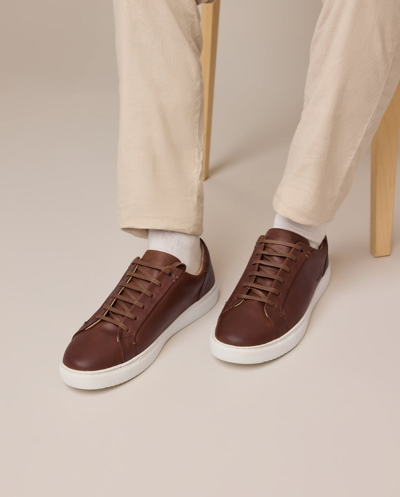 Herren Lederschuhe Echtleder mit weich gepolstertem Fersenbereich, Bequeme Business Halbschuhe für Büro & Alltag, Braun