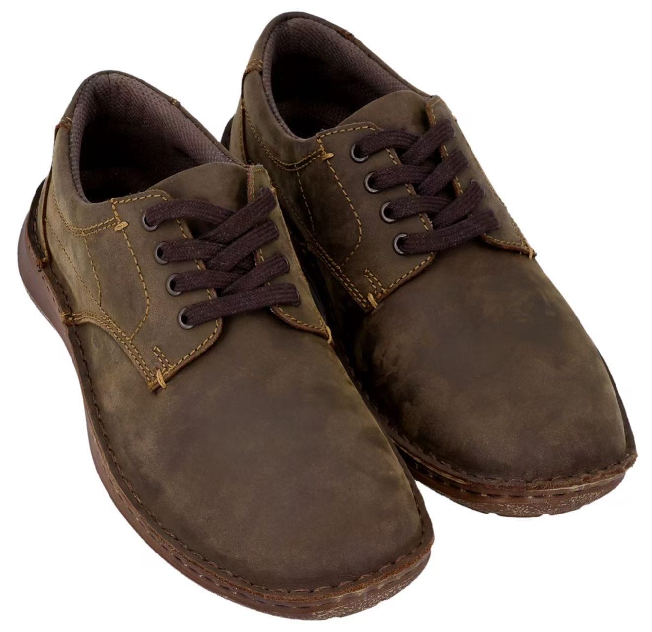 Herren Lederschuhe Echtleder mit hohem Tragekomfort, Bequeme Business Halbschuhe, Elegante Schnürschuhe für Büro & Alltag, Braun