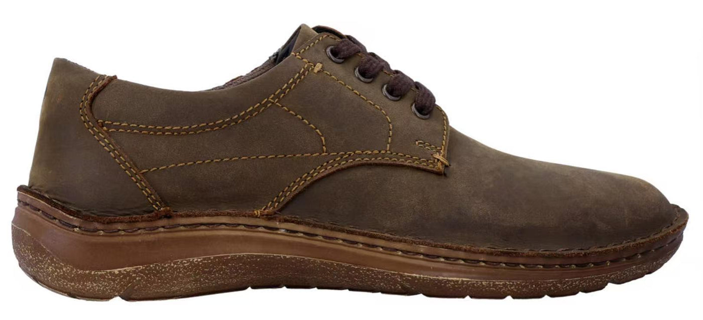 Herren Lederschuhe Echtleder mit hohem Tragekomfort, Bequeme Business Halbschuhe, Elegante Schnürschuhe für Büro & Alltag, Braun