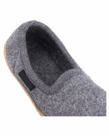 Damen Hausschuhe aus Schurwolle, Warme Wollpantoffeln, Kuschelige Hüttenschuhe für Herbst & Winter, Grau, Made in Austria