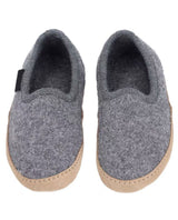 Damen Hausschuhe aus Schurwolle, Warme Wollpantoffeln, Kuschelige Hüttenschuhe für Herbst & Winter, Grau, Made in Austria