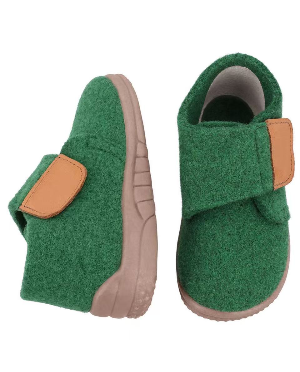 Kinder Sneaker mit Klettverschluss, Bequeme Turnschuhe für Jungen & Mädchen, Leichte Freizeitschuhe für Kita & Alltag, Dunkelgrün