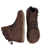 Herren Barfußschuhe Stiefelette mit spezieller Schnürung, Minimalschuhe mit Zehenfreiheit, Barfuß Boots für Alltag & Outdoor, Braun