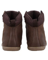 Herren Barfußschuhe Stiefelette mit spezieller Schnürung, Minimalschuhe mit Zehenfreiheit, Barfuß Boots für Alltag & Outdoor, Braun