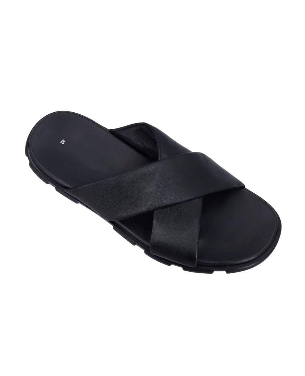 Herren Ledersandalen mit gekreuzten Riemen & leichter Sohle, Bequeme Sommer Sandalen, Elegante Sommerschuhe für Alltag & Strand, Schwarz
