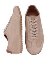 Herren Leder Sneaker Echtleder im sportlichen Stil, Bequeme Freizeitschuhe, Elegante Halbschuhe für Alltag & Business, Hellbraun