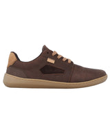 Herren Barfußschuhe aus Leder, Minimalschuhe mit Zehenfreiheit, Bequeme Barfuß Halbschuhe für Alltag & Outdoor, Braun, Made in Portugal