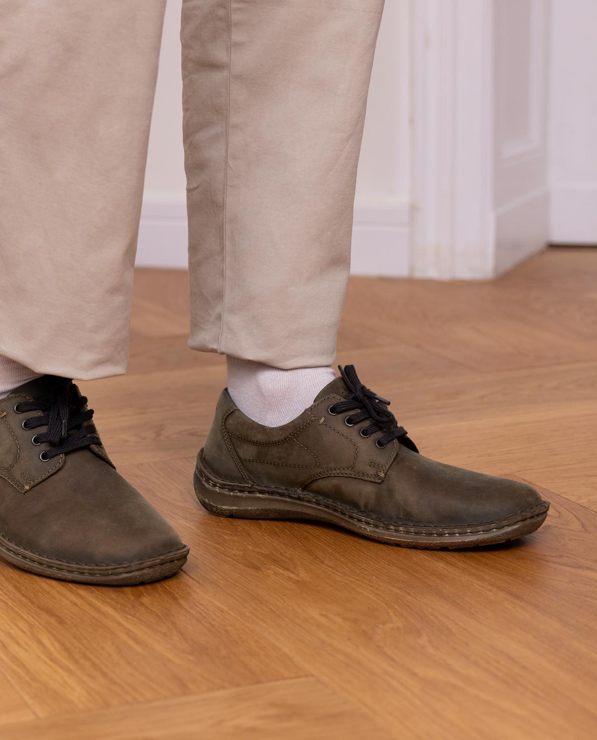 Herren Lederschuhe Echtleder mit hohem Tragekomfort, Bequeme Business Halbschuhe, Elegante Schnürschuhe für Büro & Alltag, Braun