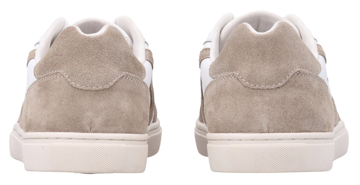 Herren Leder Sneaker Echtleder mit flexibler Sohle, Bequeme Freizeitschuhe, Sportliche Halbschuhe für Alltag & Freizeit, Hellbraun