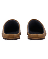 Damen Hausschuhe mit Schurwollfutter, Warm Gefütterte Wollpantoffeln, Kuschelige Hüttenschuhe für Herbst & Winter, Braun, Made in Austria