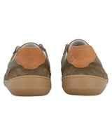 Herren Barfußschuhe aus Leder, Minimalschuhe mit Zehenfreiheit, Bequeme Barfuß Halbschuhe für Alltag & Outdoor, Olivgrün, Made in Portugal