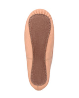 Kinder Ballettschuhe mit angenähtem Gummiband, Weiche Ballettschläppchen mit durchgehender Sohle, Tanzschuhe für Mädchen, Rosa