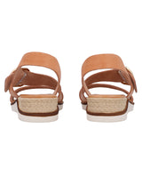 Damen Ledersandalen mit beigen Riemen & silberner Schnalle, Bequeme Sommer Sandalen, Elegante Sommerschuhe für Alltag & Strand, Beige
