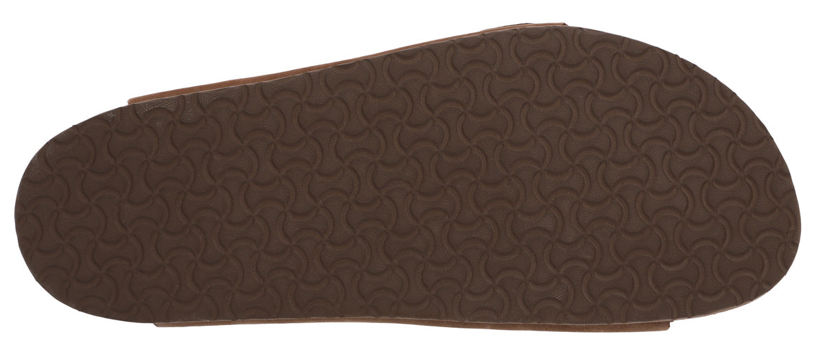 Herren Sandalen aus Leder mit Kork-Fußbett, Bequeme Ledersandalen mit EVA-Sohle, Anatomische Pantoletten für Sommer & Alltag, Braun