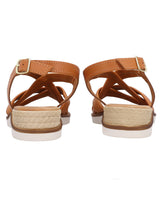 Damen Ledersandalen mit gepolstertem Fußbett & verstellbarem Riemen, Bequeme Sommer Sandalen, Elegante Sommerschuhe für Alltag & Strand, Orange