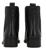 Damen Lederstiefeletten mit Reißverschluss & Schnürung, Echtleder Boots, Elegante Business Stiefeletten für Herbst & Winter, Schwarz