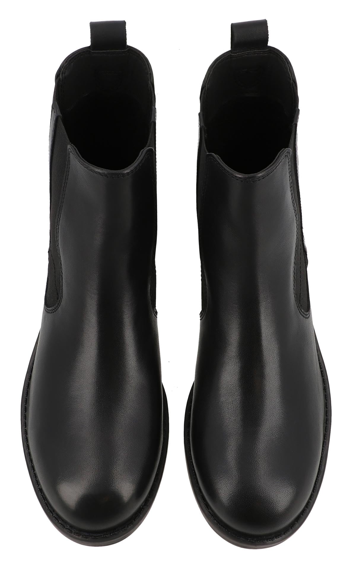 Damen Lederstiefeletten mit Reißverschluss & Schnürung, Echtleder Boots, Elegante Business Stiefeletten für Herbst & Winter, Schwarz