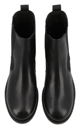 Damen Lederstiefeletten mit Reißverschluss & Schnürung, Echtleder Boots, Elegante Business Stiefeletten für Herbst & Winter, Schwarz
