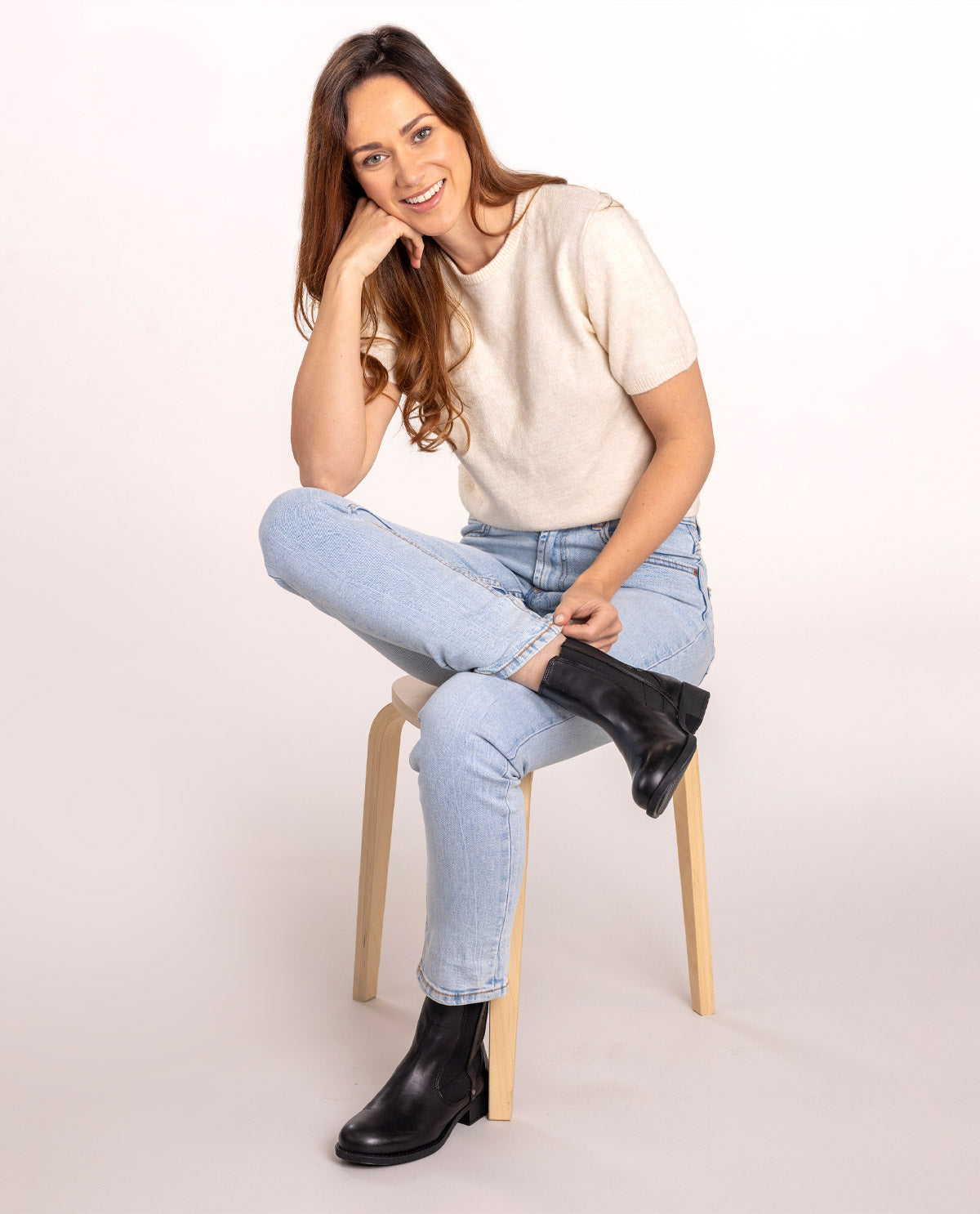 Damen Lederstiefeletten mit Reißverschluss & Schnürung, Echtleder Boots, Elegante Business Stiefeletten für Herbst & Winter, Schwarz
