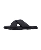 Herren Ledersandalen mit gekreuzten Riemen & leichter Sohle, Bequeme Sommer Sandalen, Elegante Sommerschuhe für Alltag & Strand, Schwarz