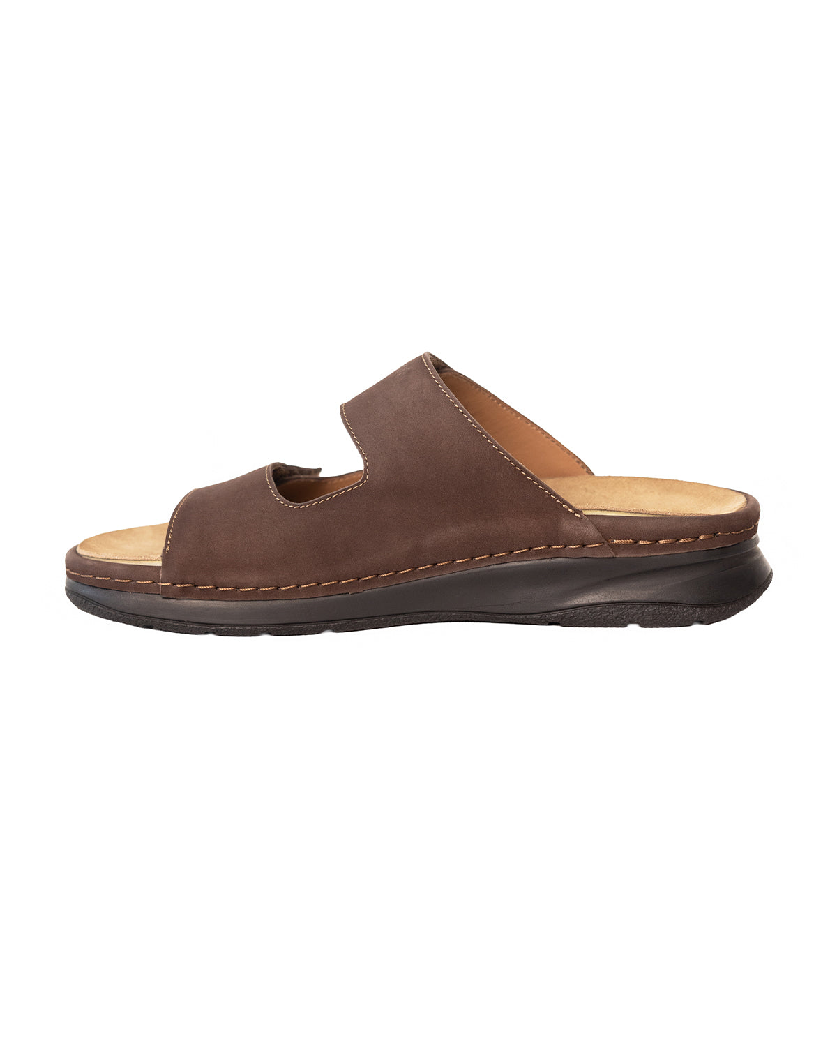 Herren Ledersandalen mit verstellbaren Riemen & Klettverschluss, Bequeme Trekkingsandalen, Outdoor Sommerschuhe für Alltag & Wandern, Braun