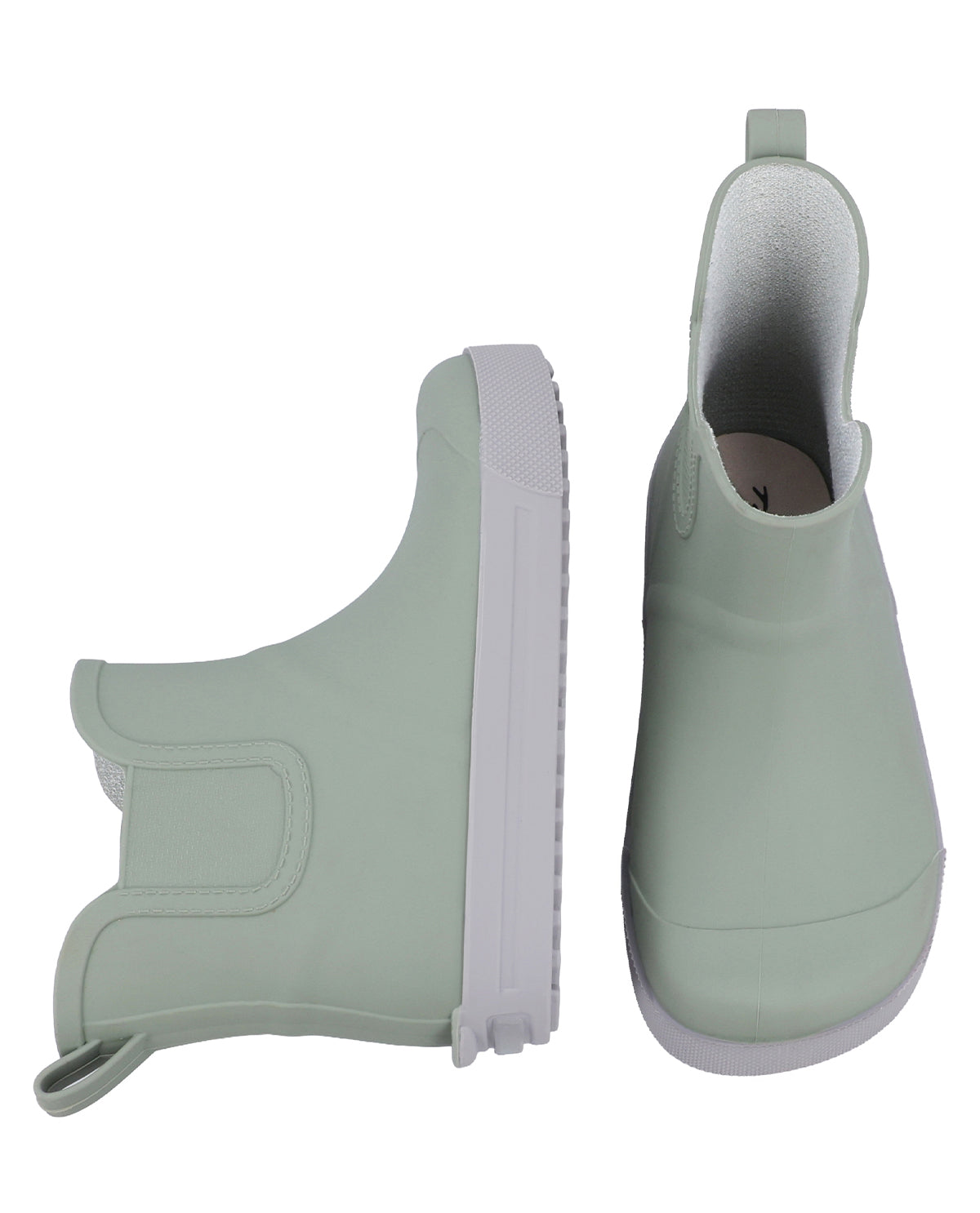 Kinder Gummistiefel leicht & flexibel, Bequeme Regenstiefel für Jungen & Mädchen, Kurze Matschstiefel für Kita & Outdoor, Hellgrün