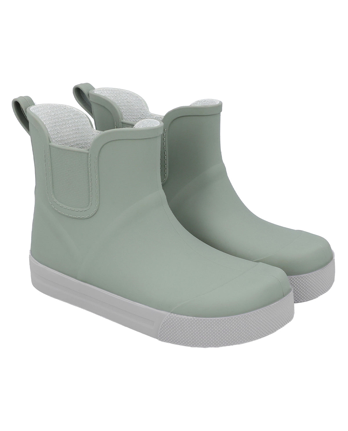 Kinder Gummistiefel leicht & flexibel, Bequeme Regenstiefel für Jungen & Mädchen, Kurze Matschstiefel für Kita & Outdoor, Hellgrün