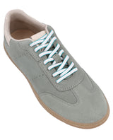 Herren Sneaker aus Veloursleder, Bequeme Freizeitschuhe aus weichem Wildleder, Sportliche Halbschuhe für Alltag & Freizeit, Grün