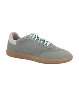 Herren Sneaker aus Veloursleder, Bequeme Freizeitschuhe aus weichem Wildleder, Sportliche Halbschuhe für Alltag & Freizeit, Grün