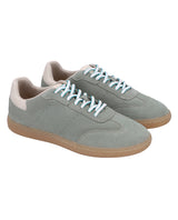 Herren Sneaker aus Veloursleder, Bequeme Freizeitschuhe aus weichem Wildleder, Sportliche Halbschuhe für Alltag & Freizeit, Grün