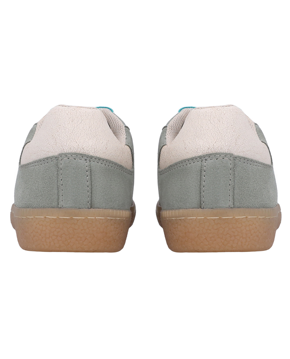 Herren Sneaker aus Veloursleder, Bequeme Freizeitschuhe aus weichem Wildleder, Sportliche Halbschuhe für Alltag & Freizeit, Grün