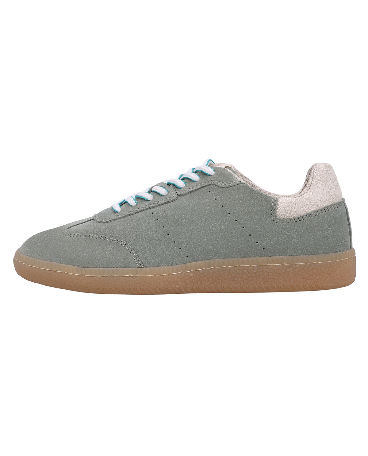 Herren Sneaker aus Veloursleder, Bequeme Freizeitschuhe aus weichem Wildleder, Sportliche Halbschuhe für Alltag & Freizeit, Grün