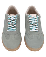 Herren Sneaker aus Veloursleder, Bequeme Freizeitschuhe aus weichem Wildleder, Sportliche Halbschuhe für Alltag & Freizeit, Grün
