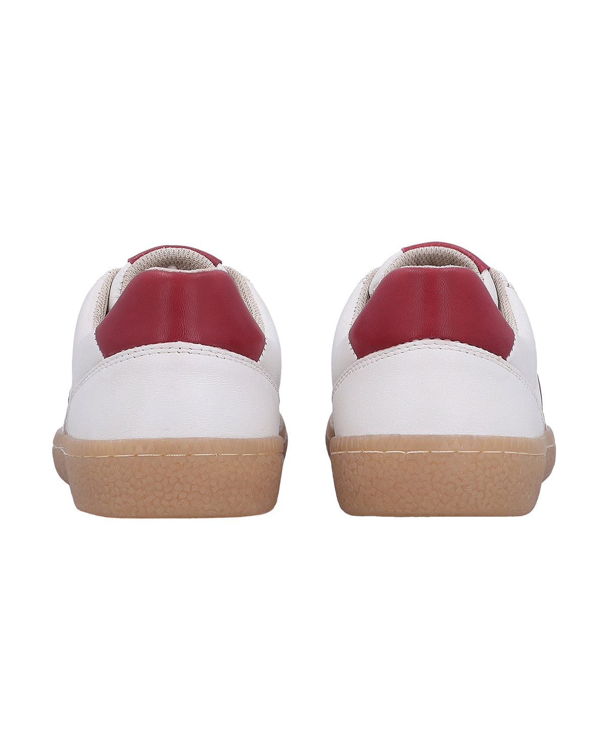 Herren Sneaker Weiß mit roten Akzenten, Bequeme Freizeitschuhe mit flexibler Schnürung, Sportliche Halbschuhe für Alltag & Sport, Weiß-Rot