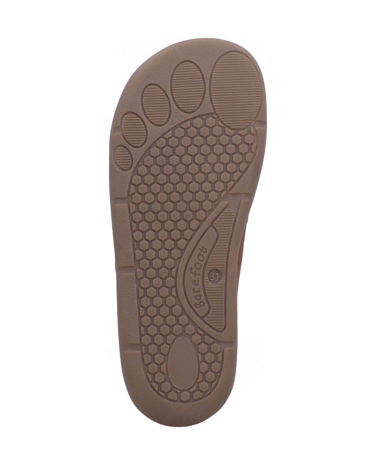 Kinder Barfußschuhe mit Klettverschluss & rutschfester Sohle, Leichte Minimalschuhe für Jungen & Mädchen, Bequeme Barfuß Sneaker für Kita & Alltag, Braun