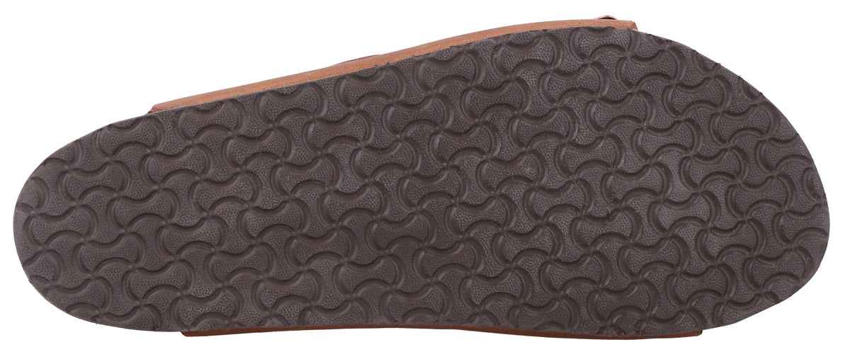 Herren Sandalen aus Leder mit Kork-Fußbett, Bequeme Ledersandalen mit EVA-Sohle, Anatomische Pantoletten für Sommer & Alltag, Braun